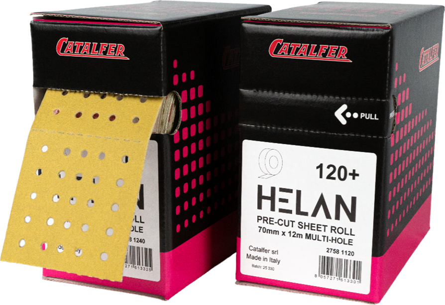 NEW HELAN, Vorgeschnittene Rolle, Streifen 70mm x 12m, 174 Streifen, 120+